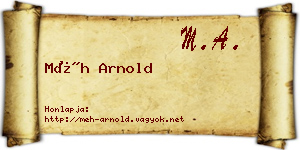 Méh Arnold névjegykártya
